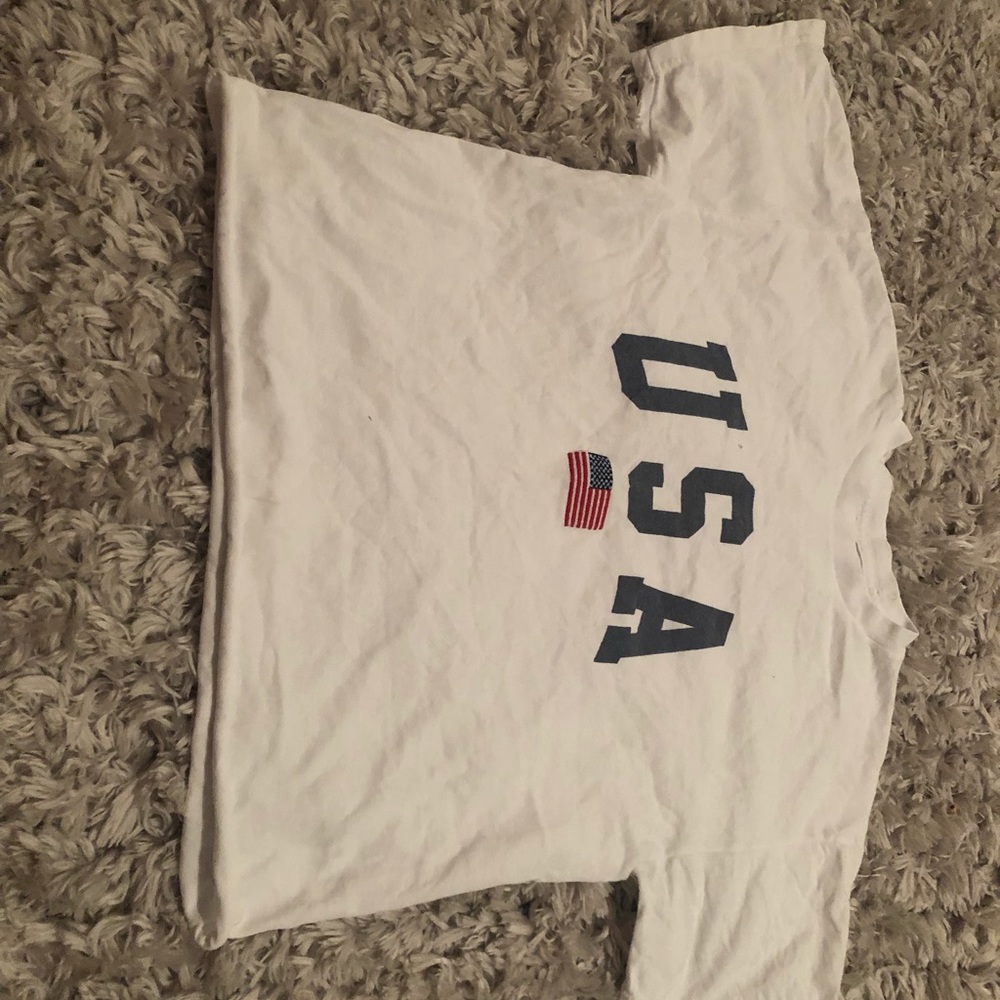 Brandy Melville cropped “USA” tee